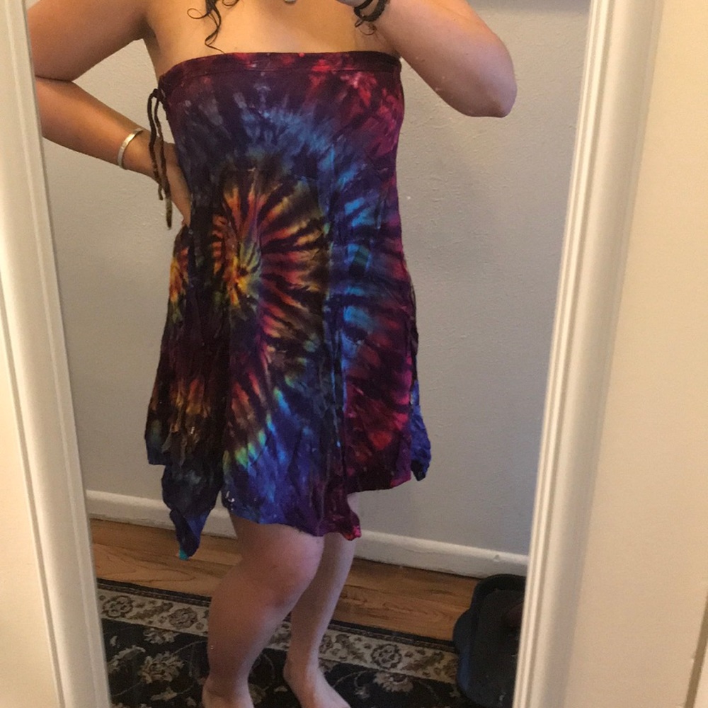 Tie dye hippie boho rainbow Cali Kind skirt dress